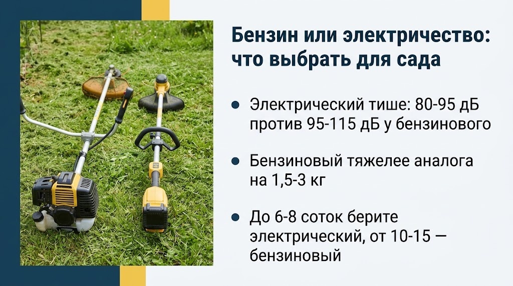 Бензин или электричество: что выбрать для сада