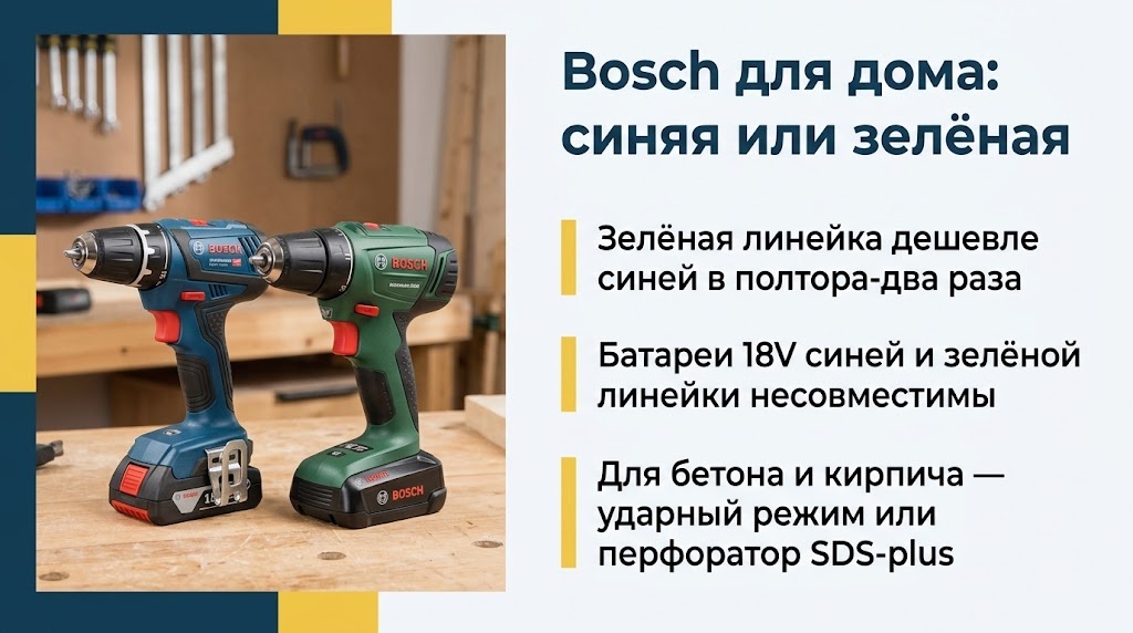 Bosch для дома: синяя или зелёная