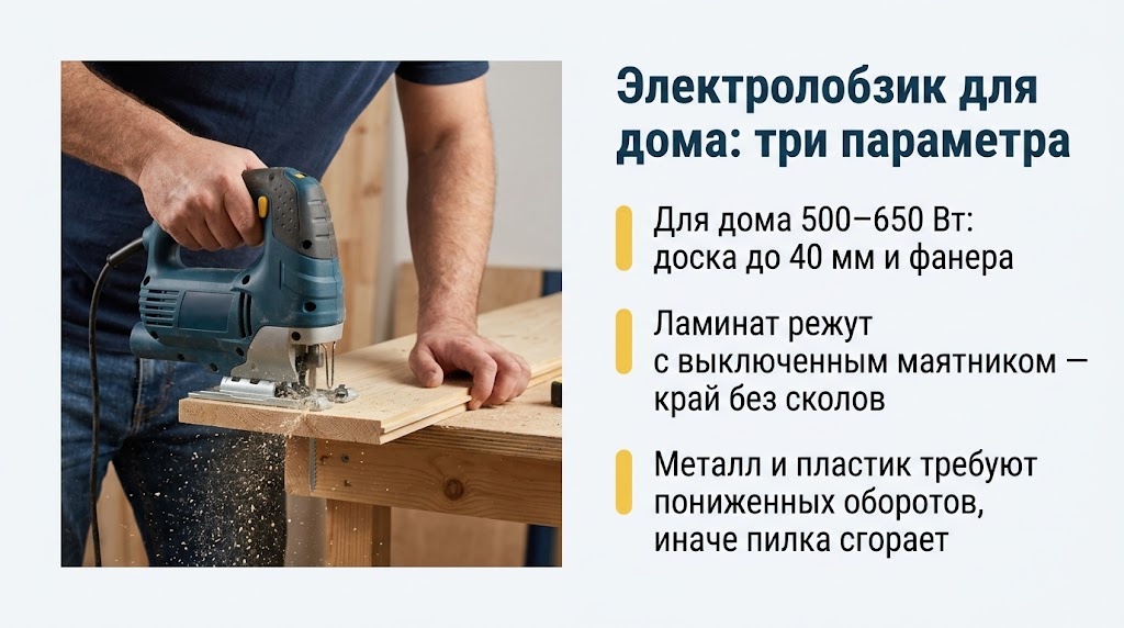 Электролобзик для дома: три параметра
