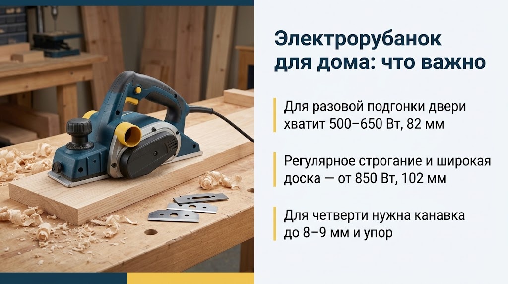 Электрорубанок для дома: что важно
