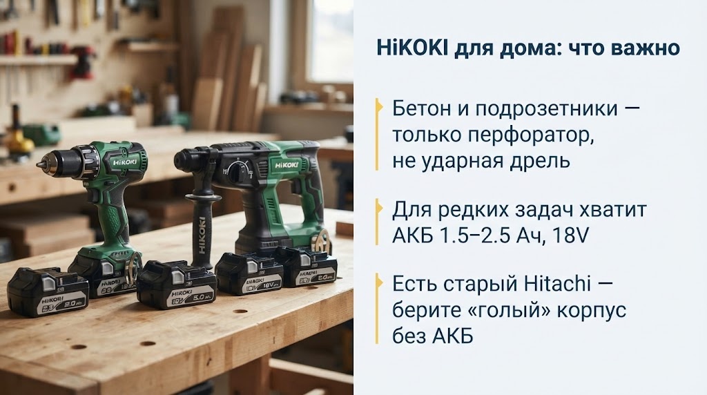 HiKOKI для дома: что важно