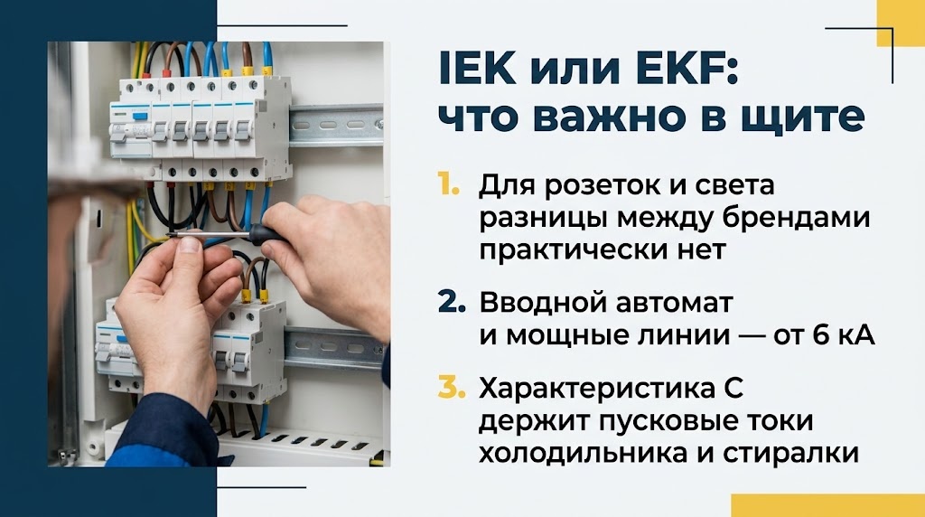 IEK или EKF: что важно в щите