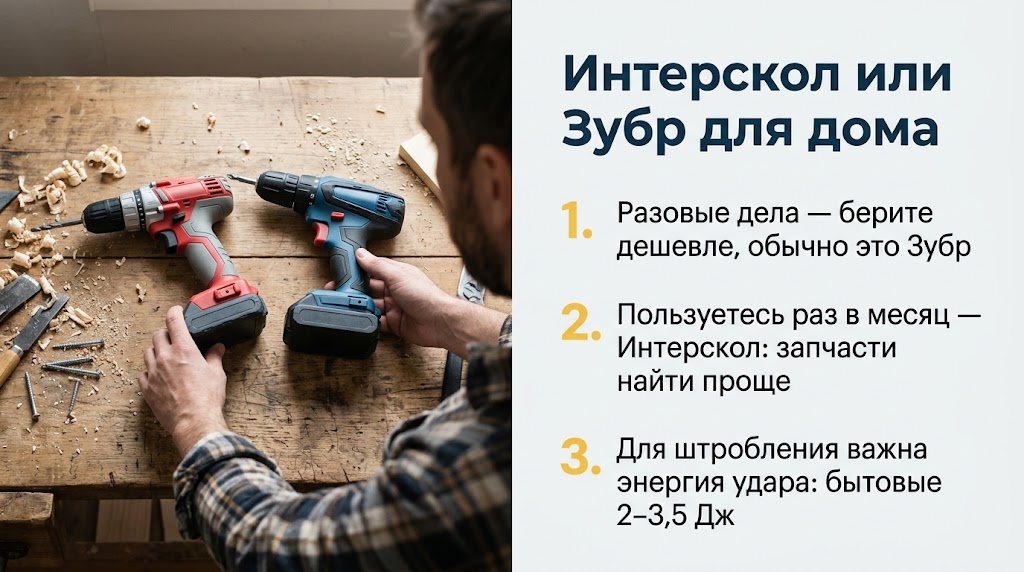 Интерскол или Зубр для дома