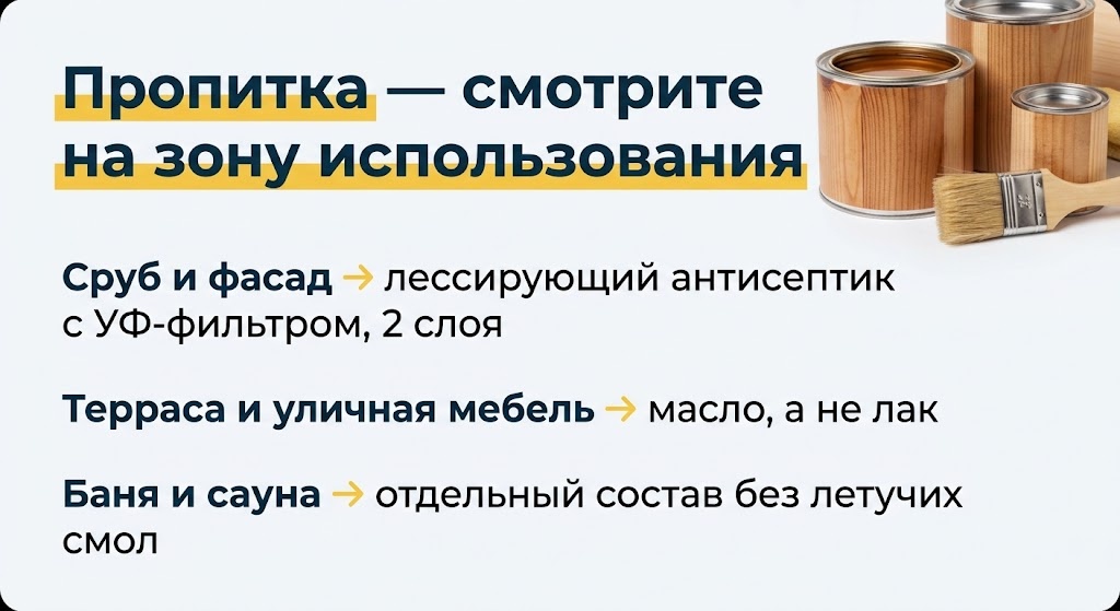 Пропитка — смотрите на зону использования