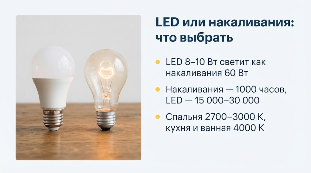 LED или накаливания: что выбрать