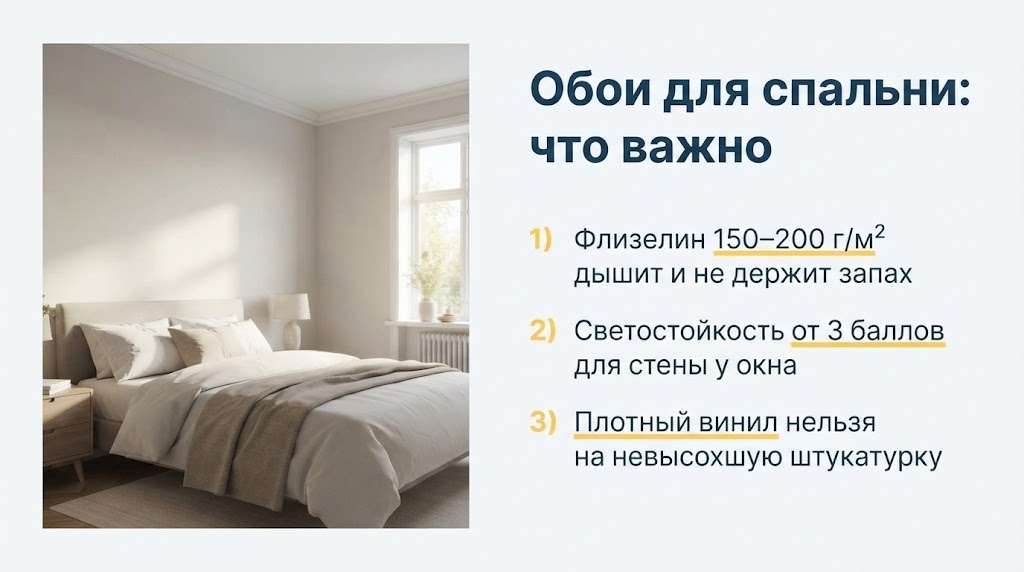 Обои для спальни: что важно