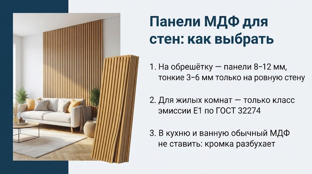 Панели МДФ для стен: как выбрать