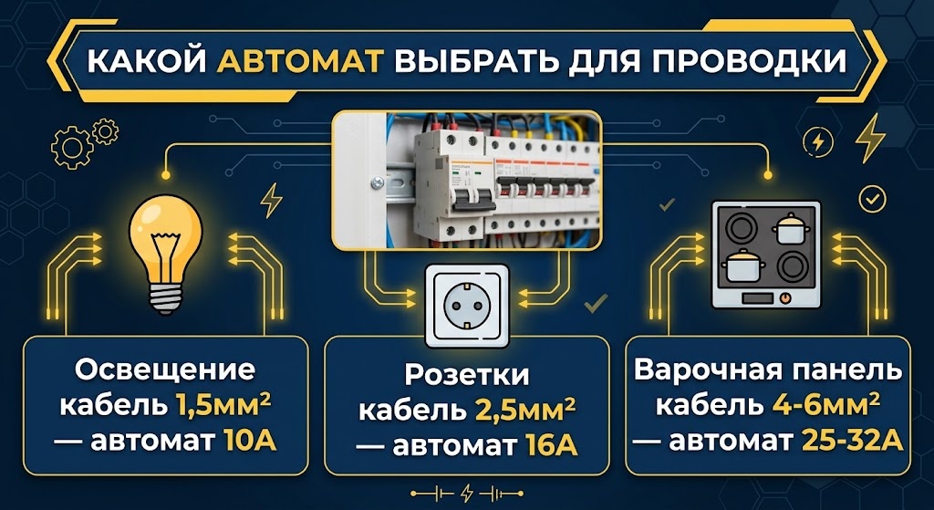 Какой автомат выбрать для проводки