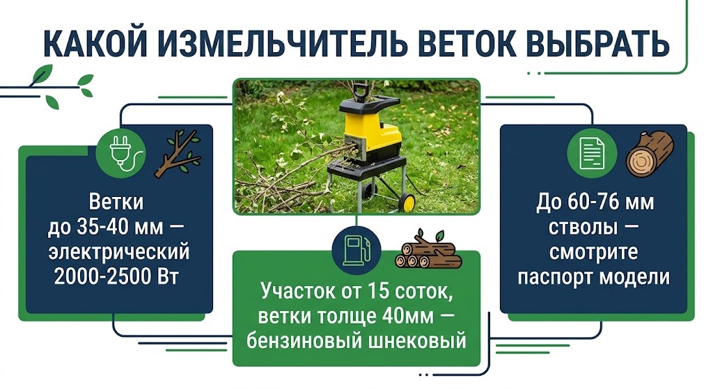 Какой измельчитель веток выбрать