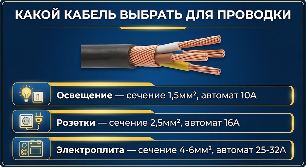 Какой кабель выбрать для проводки