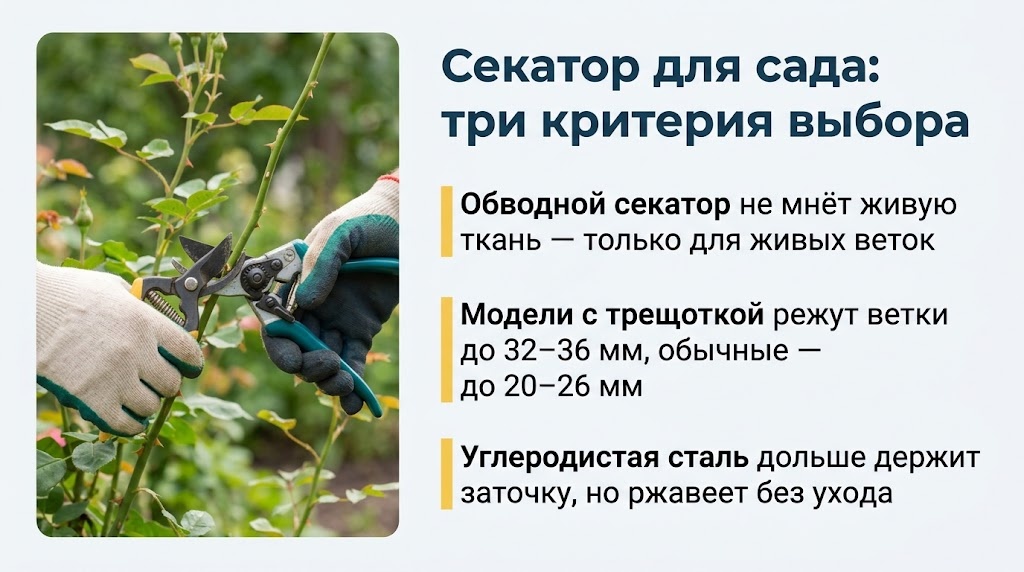 Секатор для сада: три критерия выбора