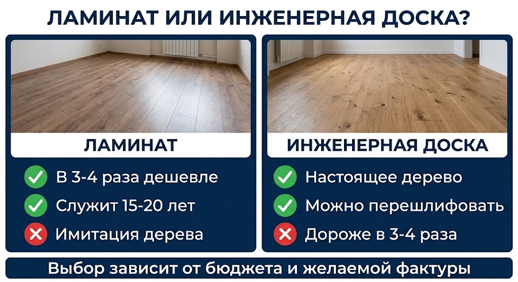 Сравнение ламината и инженерной доски