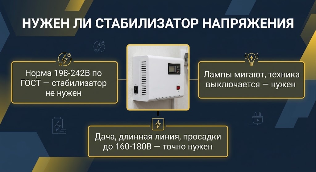 Нужен ли стабилизатор напряжения