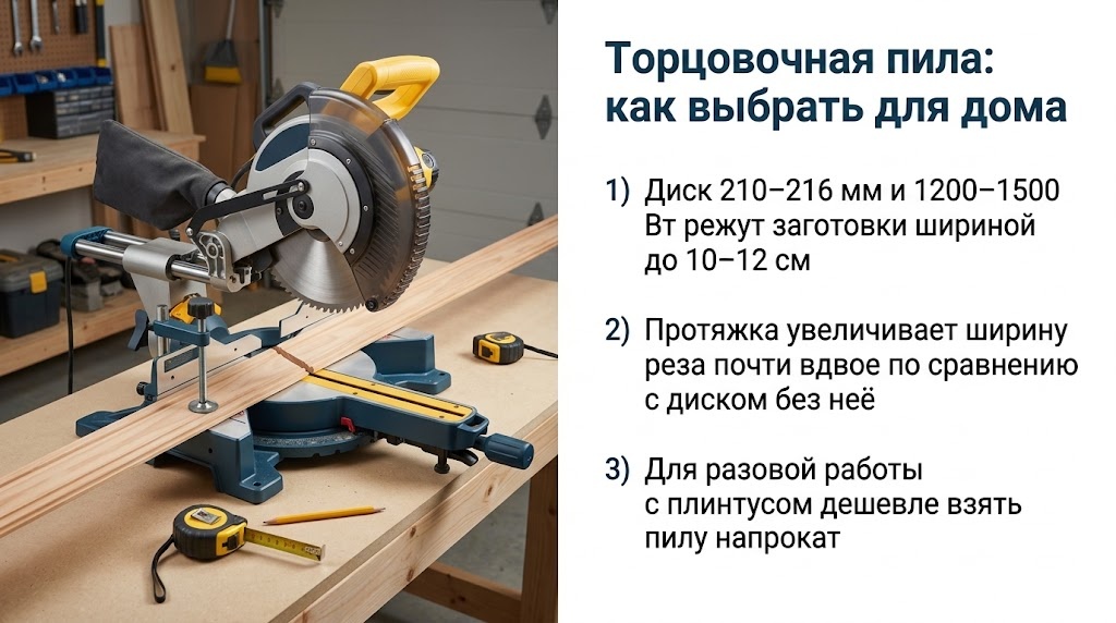 Торцовочная пила: как выбрать для дома